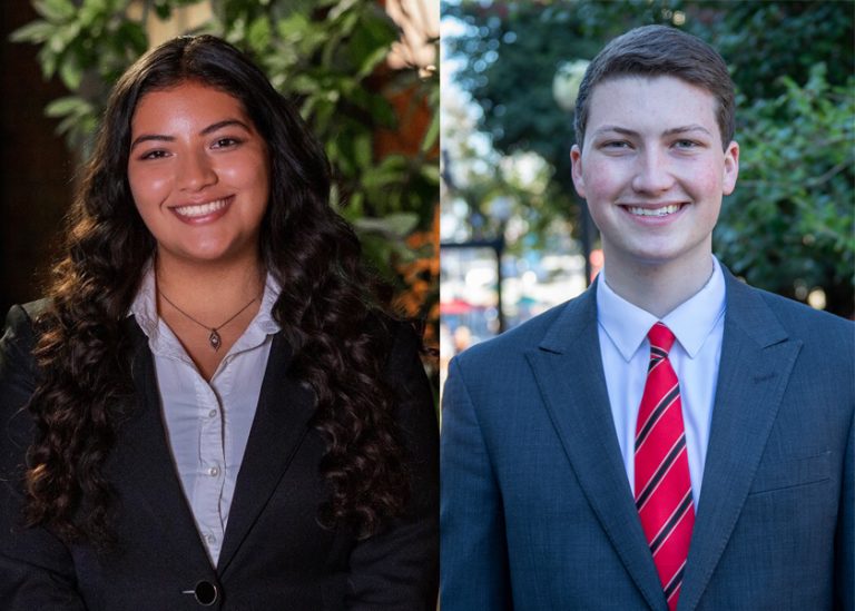 Portraits of the two 2021 Dawn D. Bennett-Alexandria Scholarship winners.